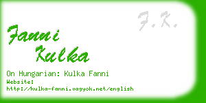 fanni kulka business card